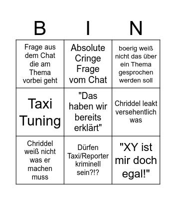 HS Ankündigungsbingo Card