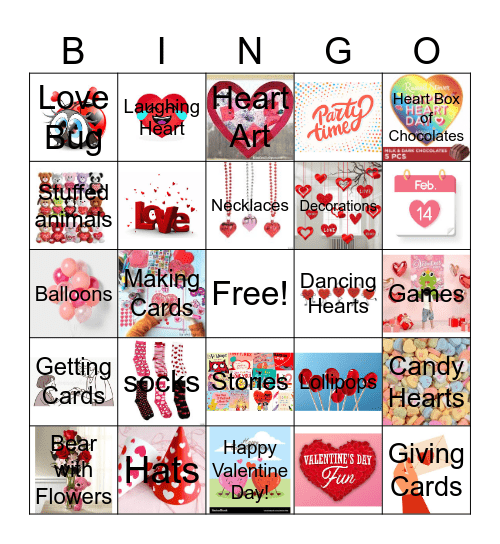 Happy Valentines Day! Bingo Card