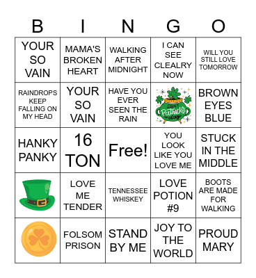 ST. PATRICKS DAY Bingo Card