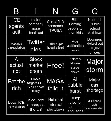 US 2026 Bingo Card
