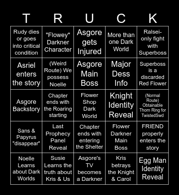 Chapter 5 Bingo Card