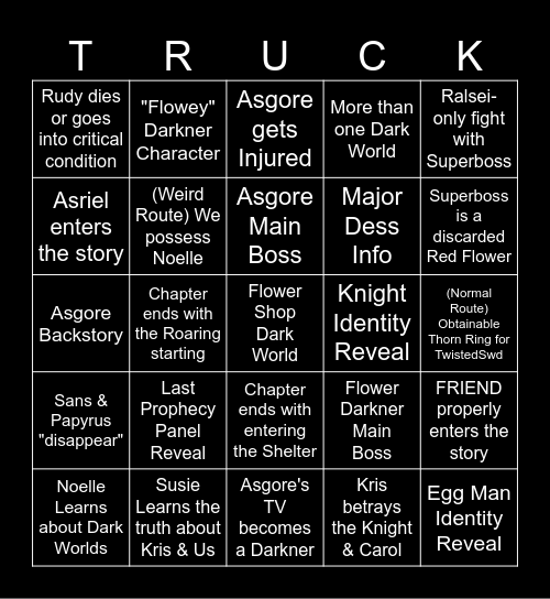 Chapter 5 Bingo Card