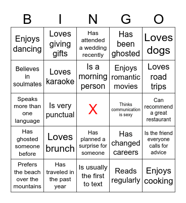 Love Fest 2026 Bingo Card