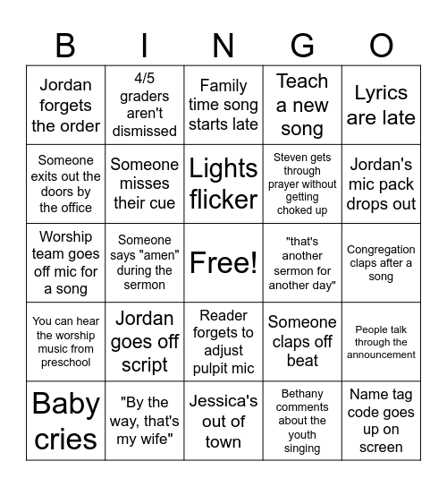 The Gathering Bingo Card