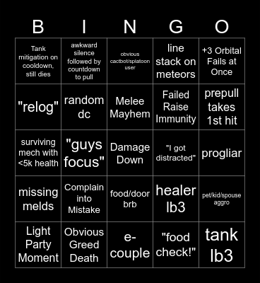 its tyranny time Bingo Card