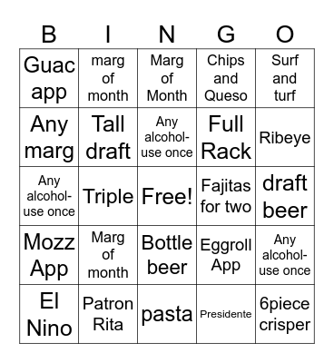 Valentine's Bingo Card