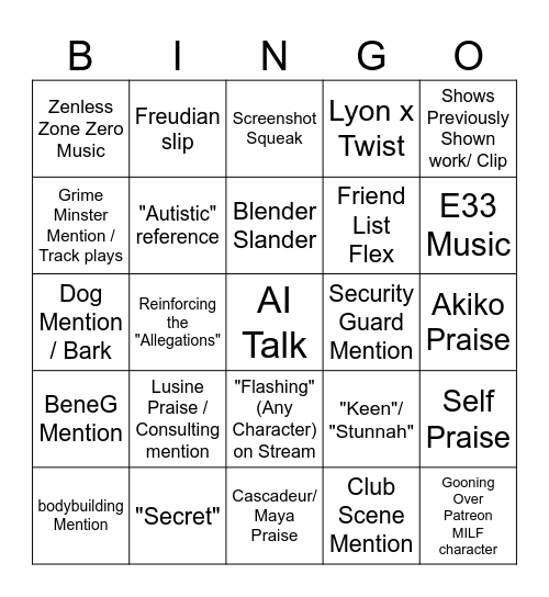 Saturday Session Bingo V3 Bingo Card