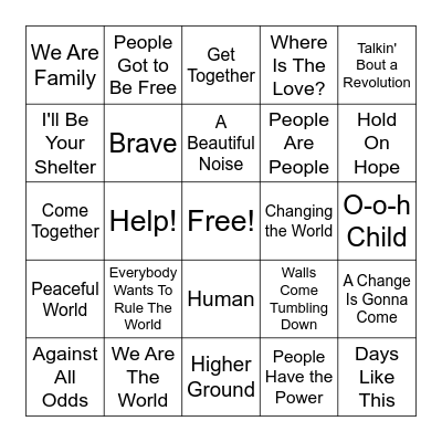 R1 - R2 | Unity Bingo Card