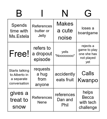 Ananya! Be my Valentine Bingo Card