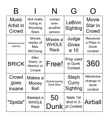 2026 Bingo Card