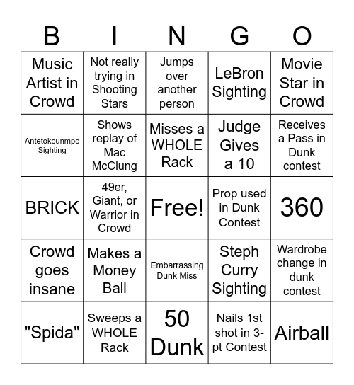 2026 Bingo Card