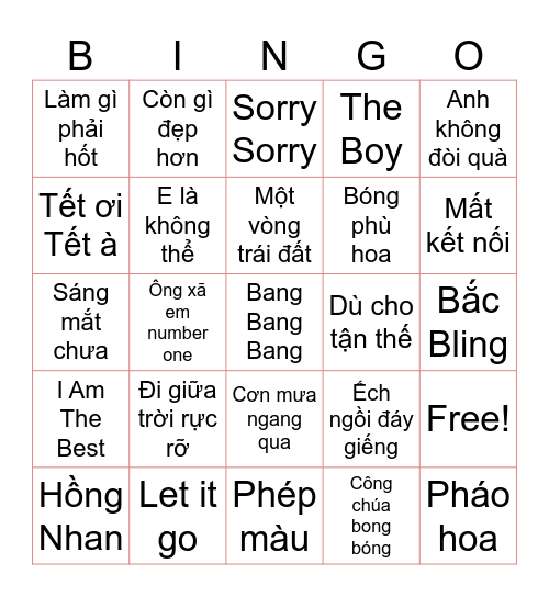 Bingo Card