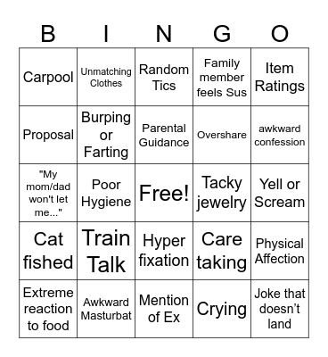 Down for Love Bingo Card