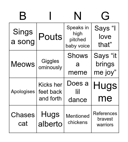 Apoorva Bingo Card