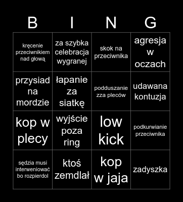 uganda wwe Bingo Card