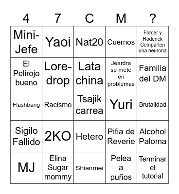 Bigno waterdeep 4 Bingo Card