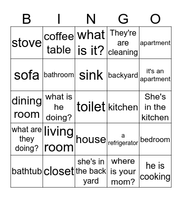 unit 1 and 2 Bingo Card