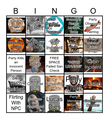 Frogman Bingo Card