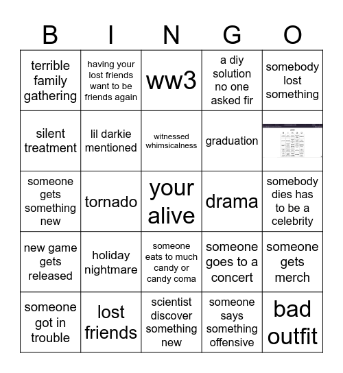 2026 Bingo Card