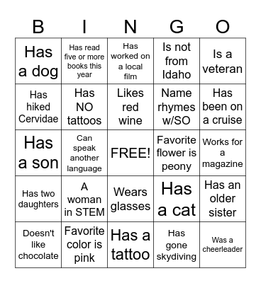 Getting to Know Your GALENTINE'S! Bingo Card