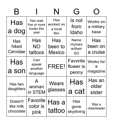 Getting to Know Your GALENTINE'S! Bingo Card