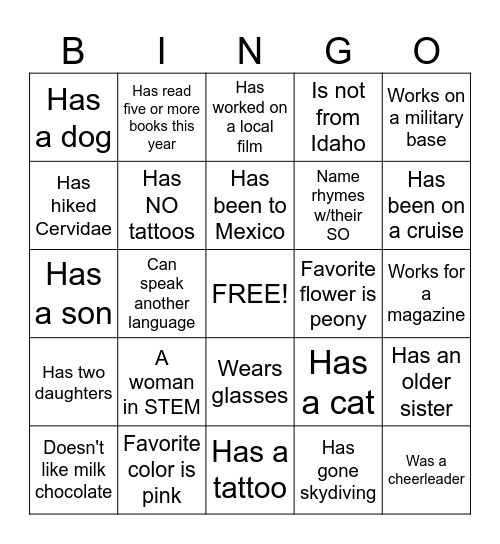 Getting to Know Your GALENTINE'S! Bingo Card