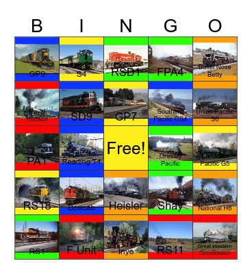 Steam Expo 86 and other Canadian Steam Happenings that I would like to take photographs with Carmen one day Bingo Card