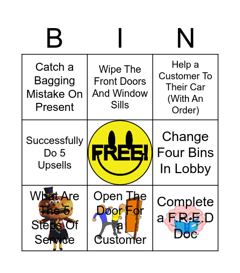 Steps Of Service Bingo Card
