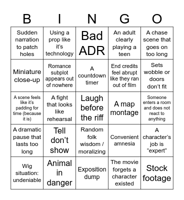 Rifftringo Bingo Card