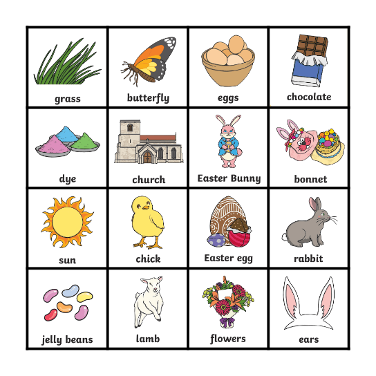 EASTER BINGO Card