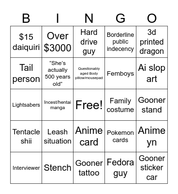 Animeverse 2026 Bingo Card