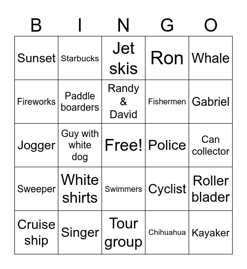PV Balcony Bingo Card