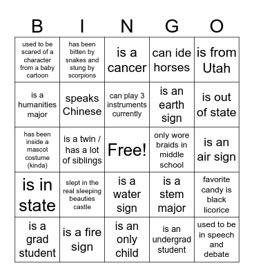 GRL bingo Card
