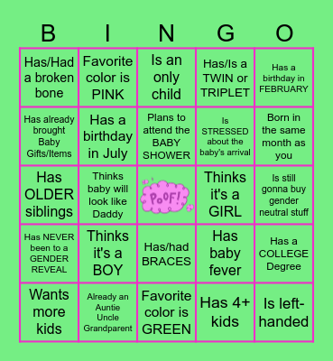 Fairly OddParents Ice Breaker Bingo Card