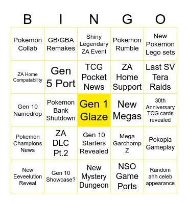 Pkmn Day 2026 Bingo Card