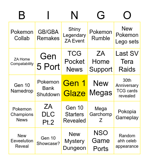 Pkmn Day 2026 Bingo Card
