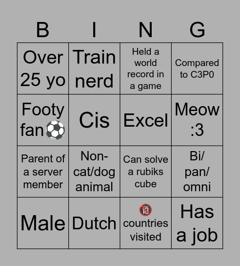 Jotham bi-ngo Bingo Card