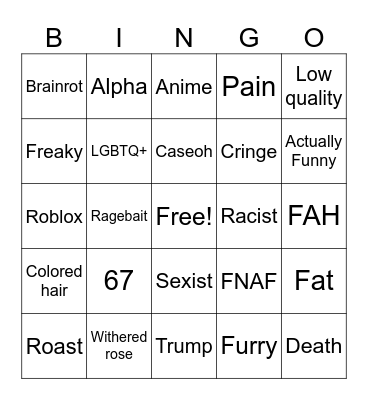 Meme Video Bingo Card