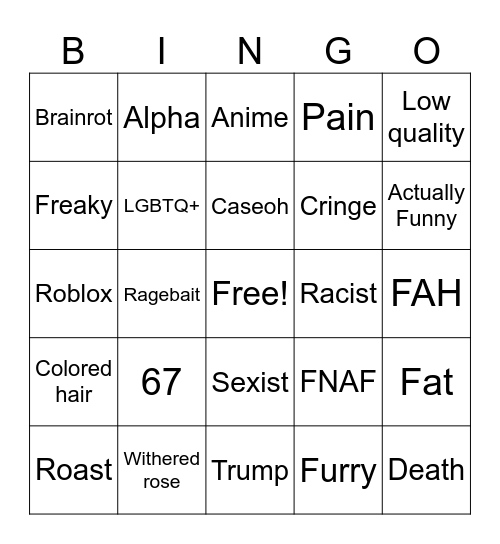 Meme Video Bingo Card