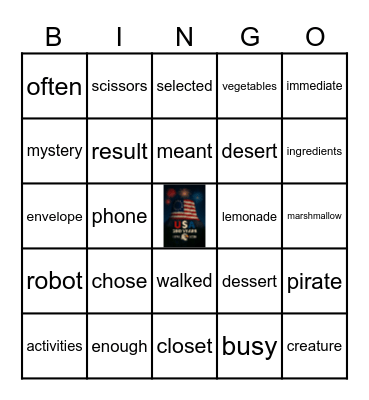 Bonus Words #2 Bingo Card
