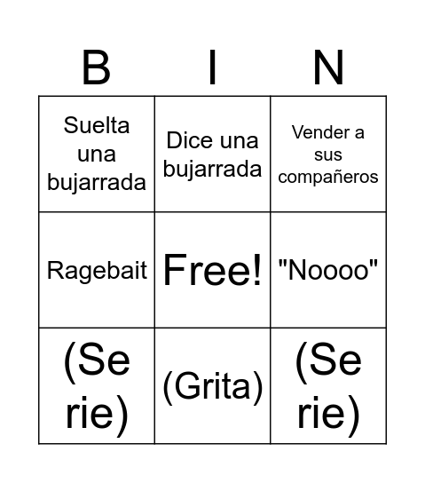 Bingo de LEO Bingo Card