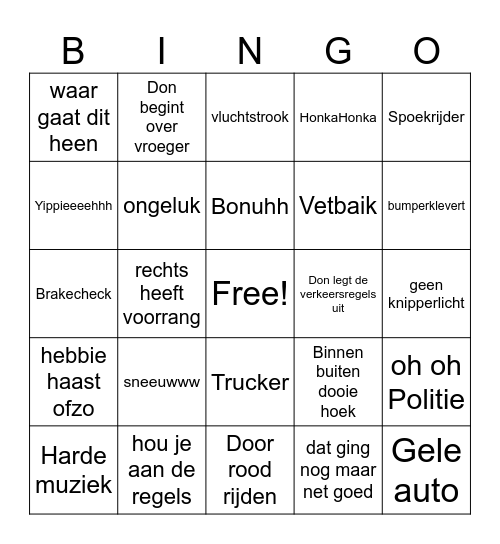 het is weer zover Bingo Card