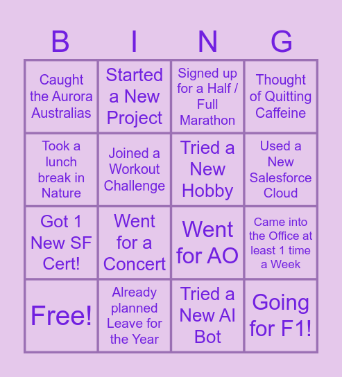 SFBG 2026 NEW YEAR Bingo Card