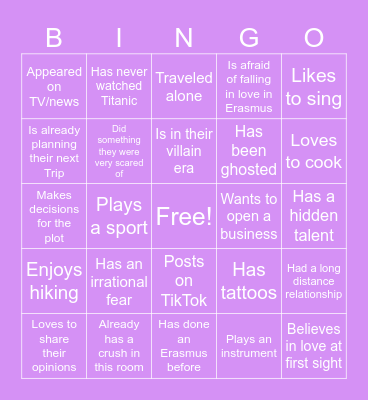 FIND SOMEONE WHO... Bingo Card