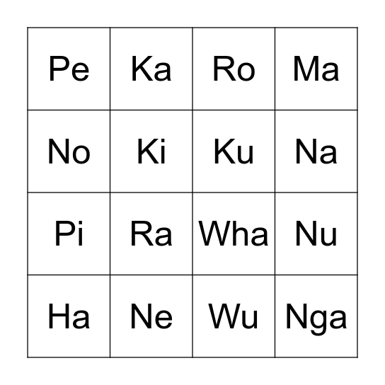 WHAREWHARE Bingo Card