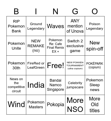 POKEMON DAY 2026 Bingo Card