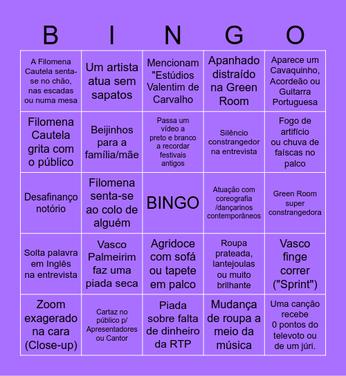 BINGO da Mirandappt 🇵🇹 Bingo Card