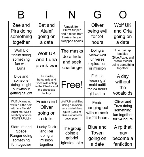 RP Bingo! Bingo Card