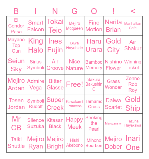 Wplace Uma Bingo [HARD MODE] Bingo Card
