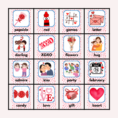 Valentine's Day Bingo Card